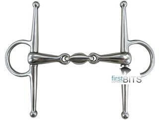 Stainless Steel Full Cheek (Fulmer) Double Jointed Snaffle Bit