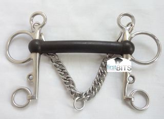 Stainless Steel Pelham Rubber Mullen Mouth