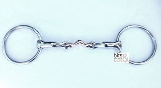 Quarter Moon Copper Link Loose Ring Snaffle Bit
