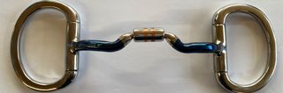NEW: 'Ultimate' Comfort Eggbutt Snaffle Low Port- Blue Steel - Sweet Iron